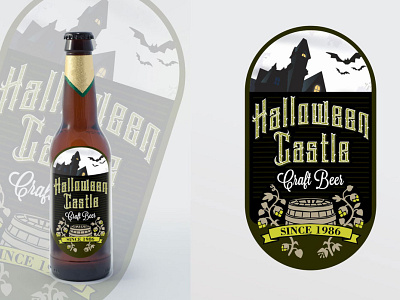 Halloween Castle Beer branding design font fontstyle graphic design layerfont logo poster type typeface typography vintagefont