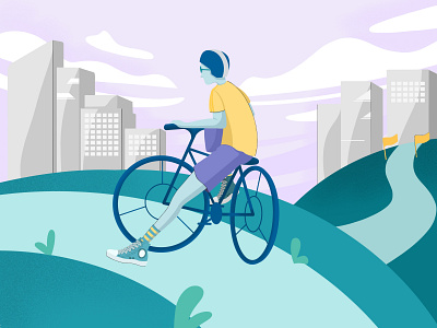 Cute Cyclist 🚴‍♂️ 3d affinity animation art artist branding character cute cyclist design designer flat design graphic design illustration logo motion graphics proceate ui ux vector