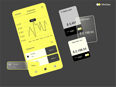 Budget and track bills bangalore cards glass noise ui ux