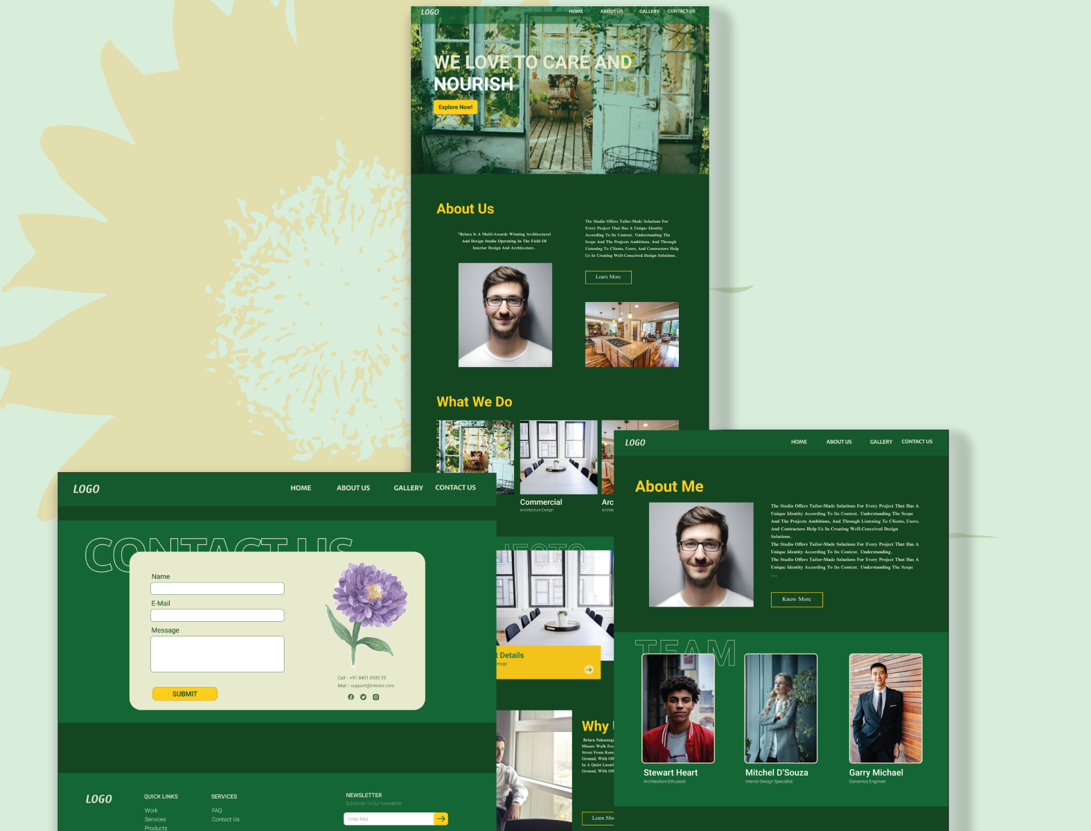 Olive Green page theme by Shubham Pednekar on Dribbble