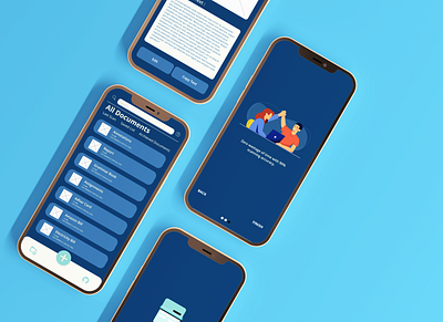 Basic OCR App Layout- Blue android app blue colors design graphic design illustration info logo ocr scanner sky skyblue tech technology ui uiux ux