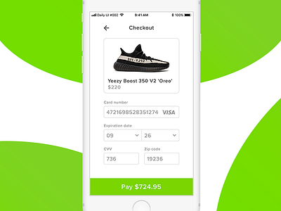 Daily UI #002 - Credit Card Checkout