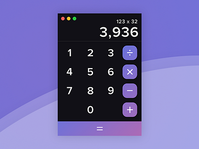 Daily UI #004 - Calculator calculator daily ui dailyui dark ui