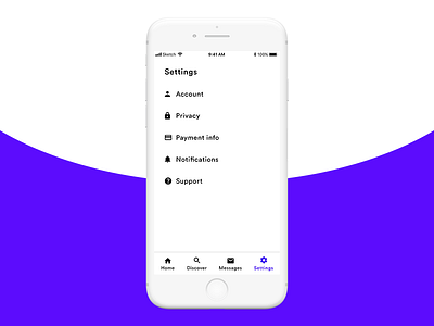 Daily UI #007 - Settings 007 app daily ui dailyui settings