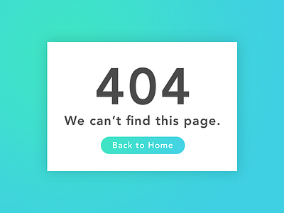 Daily UI #008 - 404 Page