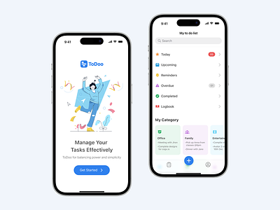 ToDoo - Daily Task Manager Mobile App (iOS) app design application design digital design ios iphone14 mobile app note taking personal tracker product design to do list ui uiux user experience work manager