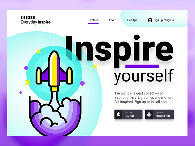 Header Concept for Inspiration Website