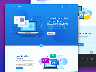 EasyIT Landing page homepage landing page ui uidesign uxdesign web website