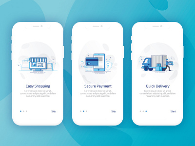 On-boarding Screens for eCommerce App