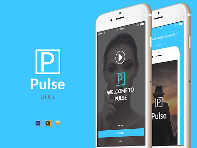 Pulse Ui Kit android app fashion ios iphone mobile multimedia ui ux