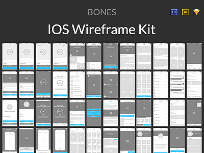 Bones IOS Wireframe Kit