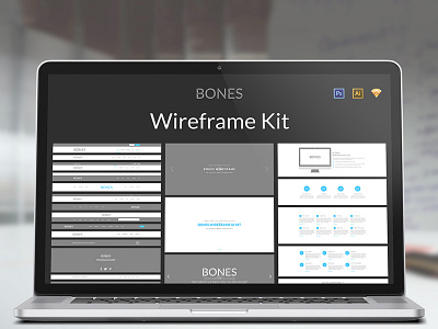 Bones Wireframe Kit kit ui ux web web design website wireframe