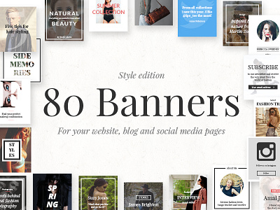 80 Banners - Style Edition banner blog fashion mobile social social media wordpress social network style web website