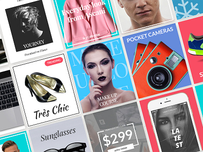 80 Banners - Shop Edition app banner blog fashion product shop social media website