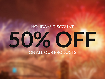 50% OFF HOLIDAYS DISCOUNT app application banner blog design social media web website