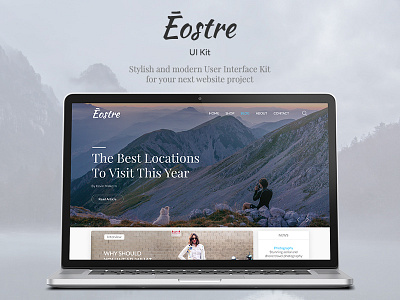 Ēostre Ui Kit blog ecommerce fashion photoshop shop ui ui kit ux web web design website website template