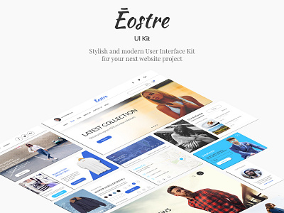 Ēostre Ui Kit blog ecommerce fashion photoshop shop ui ui kit ux web web design website website template