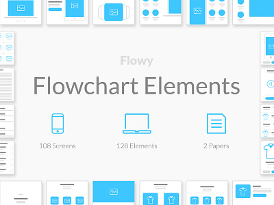 Flowy Flowchart Elements app flowchart flowcharts presentation ux web website wireframe