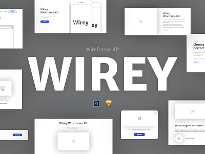 Wirey Wireframe Kit prototyping ui ux ux design web web design website wire frame wireframe