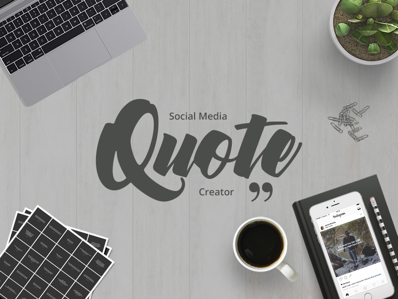 Social Media Quote Creator by Web Donut on Dribbble