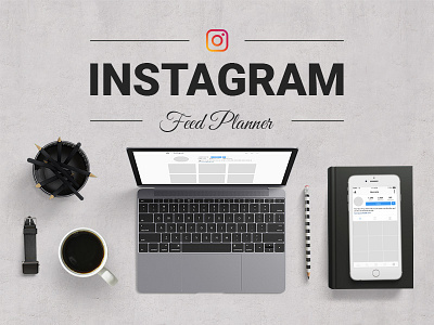 Instagram Feed Planner insta profile instagram instagram feed planner instagram profile template instagram psd template instagram template social media template web donut