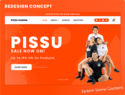 Pissu Kanna | Official Website & Store - Redesign Concept 🚀 creative ui pissu kanna ui ui design ux ux design web design youtube
