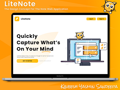 LiteNote | Design Concept For The Note Web Application 🚀