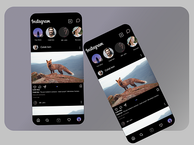 Instagram dark mode UI clone !!!