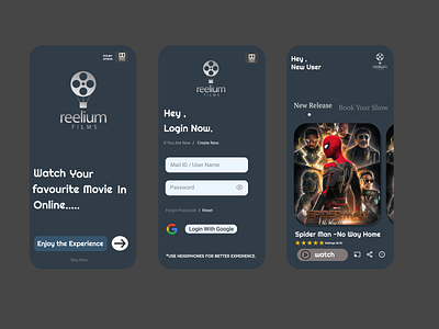 Online Movie Watching App UI design 3d android apps app apps design branding design designing illustration logo movie ui online movie watching app ui ui ux web design