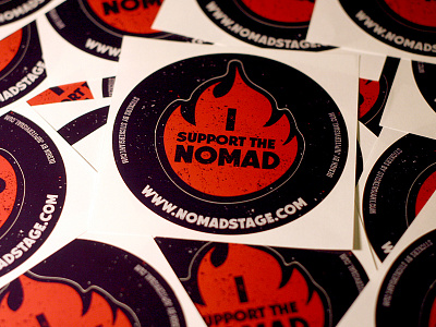 Nomad Stickers die cut illustration jupiter visual stickers