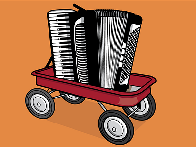 Squeezebox accordion adobe illustration illustrator jupiter visual radio flyer wagon