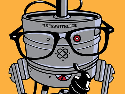 Kegs With Legs ad2 denver boulder denver ad club illustration jupiter visual kegswithlegs madelife robot vector