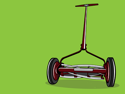 Mower illustration jupiter visual lawn mower push mower vector