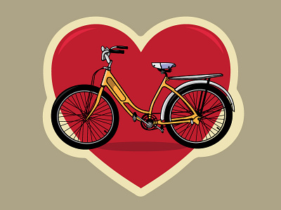 Bike Love bike love bike month cruiser bike illustration jupiter visual ride