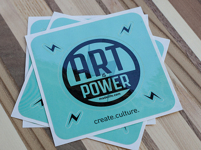 Art is Power Sticker Sheet art is power die cut jupiter visual sticker sticker sheet