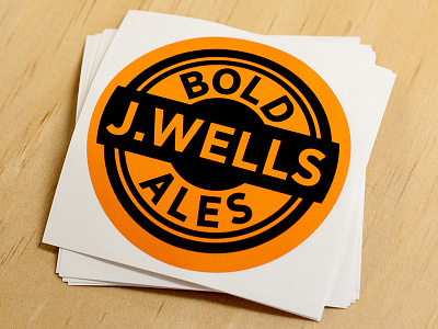 Bold Ales ale beer brewery circle jupiter visual laser die cut logo orange sticker