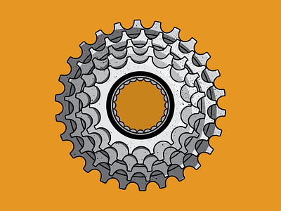 5-Speed bike bikeart cog gears illustration illustrator jupitervisual metal
