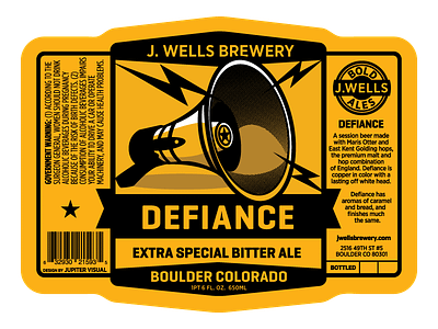 Defiance ESB beer brewery jupitervisual label megaphone microbrew