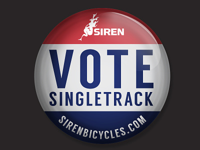 Vote Singletrack badge bikes button election jupitervisual political vote