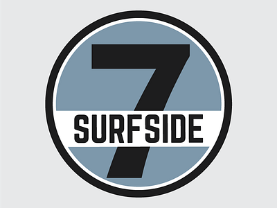 Surfside 7 Logo blue colorado fort collins logo retro