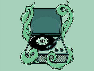 Octo Vinyl octopus record player records vinyl