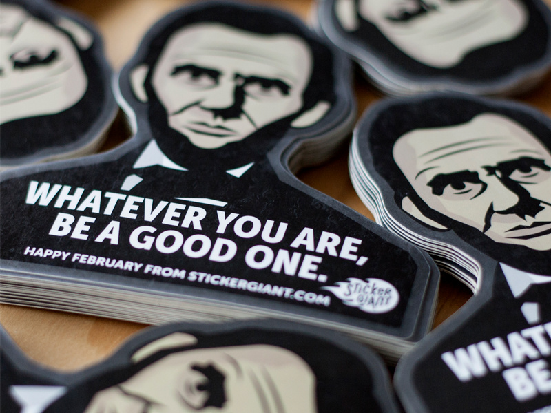 Be a Good One abrahamlincoln die cut illustration sticker stickers abelincoln honestabe
