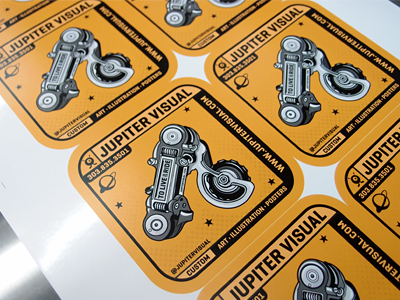 Derailleur Sticker art crank die cut jupiter visual self promotional sticker