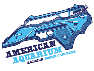 NC Squirt Gun 2 color band merch jupiter visual squirt gun vector illustration
