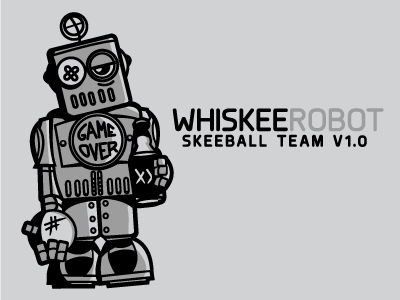 Whiskee Robot 2 color jupiter visual robot skee ball vector