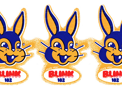 Blink 182 apparel bands blink 182 branding bunny clothing design identity illustration logo retro typography