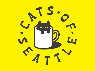 Cats of Seattle. branding cats clothing design identity illustration instagram logo pets seattle typography vector washington