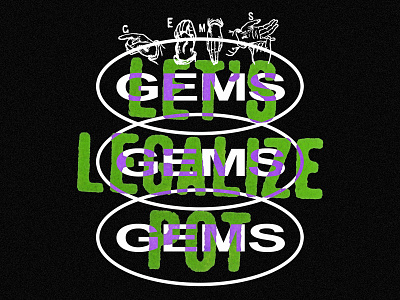 GEMS PSA apparel branding clothing collage design identity illustration logo streetwear typography