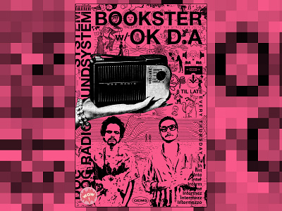 BOOKSTER x OKD.A x MEZZO branding collage design dj florida graphic design hip hop identity illustration logo music poster st petersburg