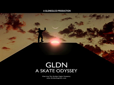 GLDN: A Skate Odyssey apparel clothing design golden eagle co kubrick skateboarding space odyssey spoof streetwear